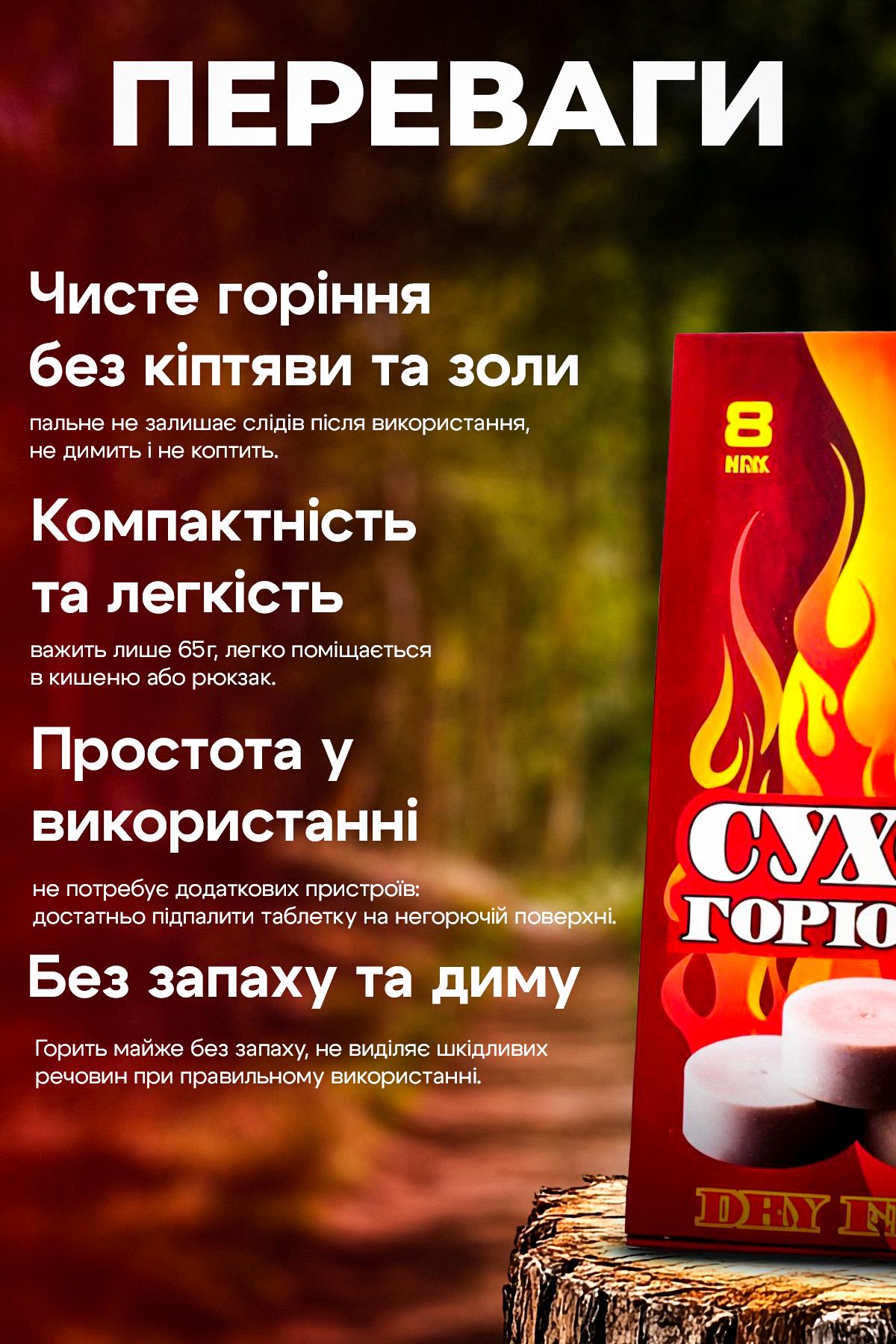 Пальне сухе Біон К-Th0314/5 60 г 8 таблеток/упаковка 5 уп. - фото 3