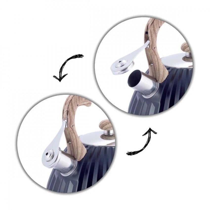 Чайник Kamille КМ-1076 из нержавеющей стали со свистком 3 л (1105725448) - фото 2 Чайник Kamille КМ-1076 из нержавеющей стали со свистком 3 л (1105725448) - фото 2