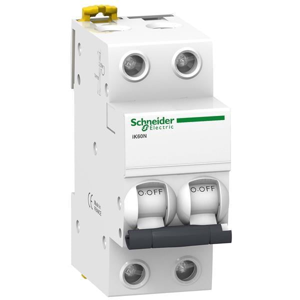 Автоматический выключатель Schneider Electric 63A 6 kA 2 полюса тип C A9K24263 Acti9 iK60 (12280)