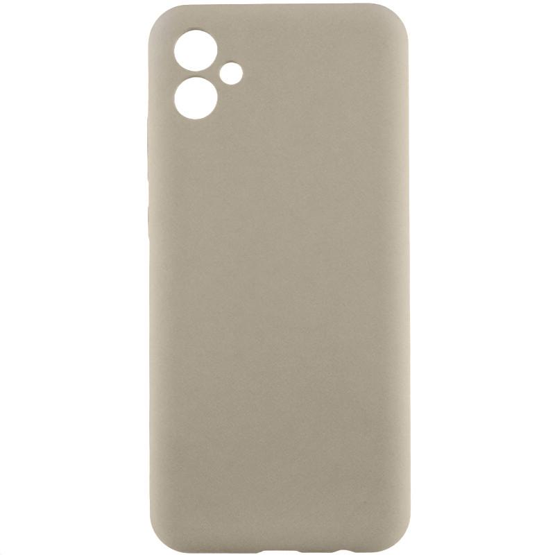Противоударный чехол TPU GETMAN Liquid Silk Full Camera для Samsung Galaxy A06 Песочный / Sand