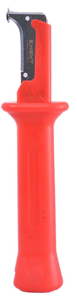 Нож E.NEXT e.cable.knife.31HS для снятия изоляции длина 155 мм с упором (t004012)