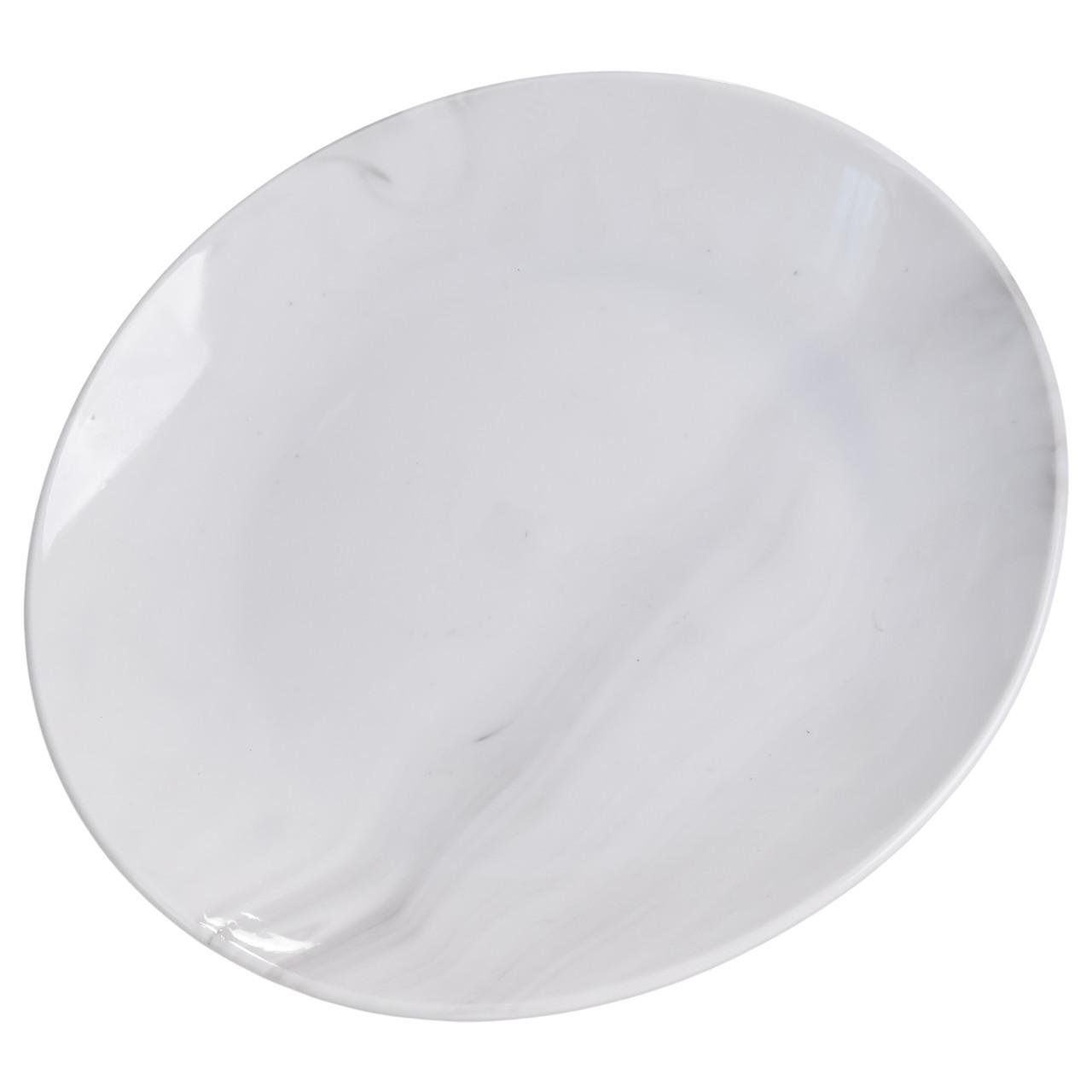 Столовый набор посуды тарелок и чашек Marmor 24 предметов на 6 персон фарфоровый (MD-24-2G) - фото 5