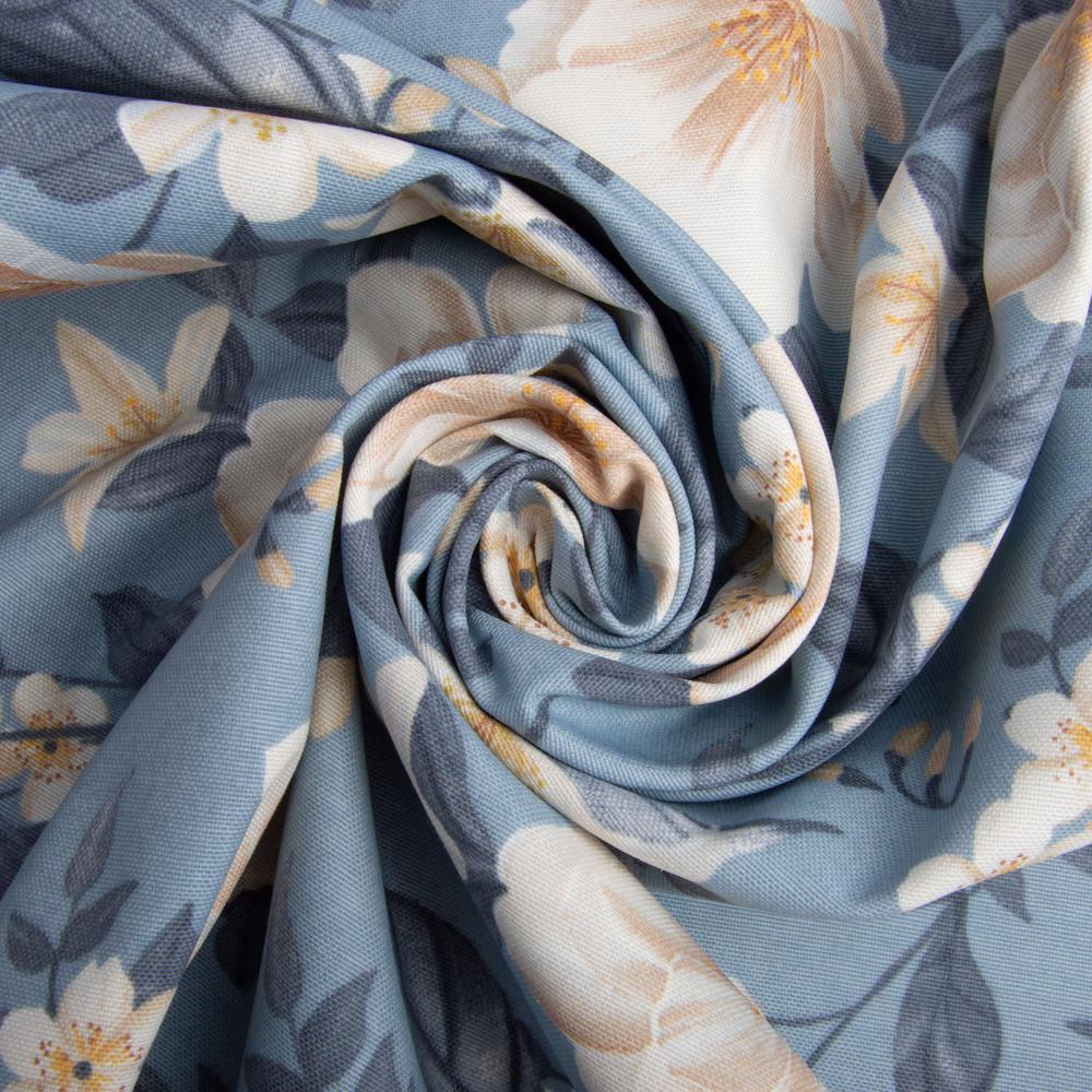 Тканина декоративна Прем'єр V-08 Лілія з водовідштовхувальним просоченням Денім (2338314651)