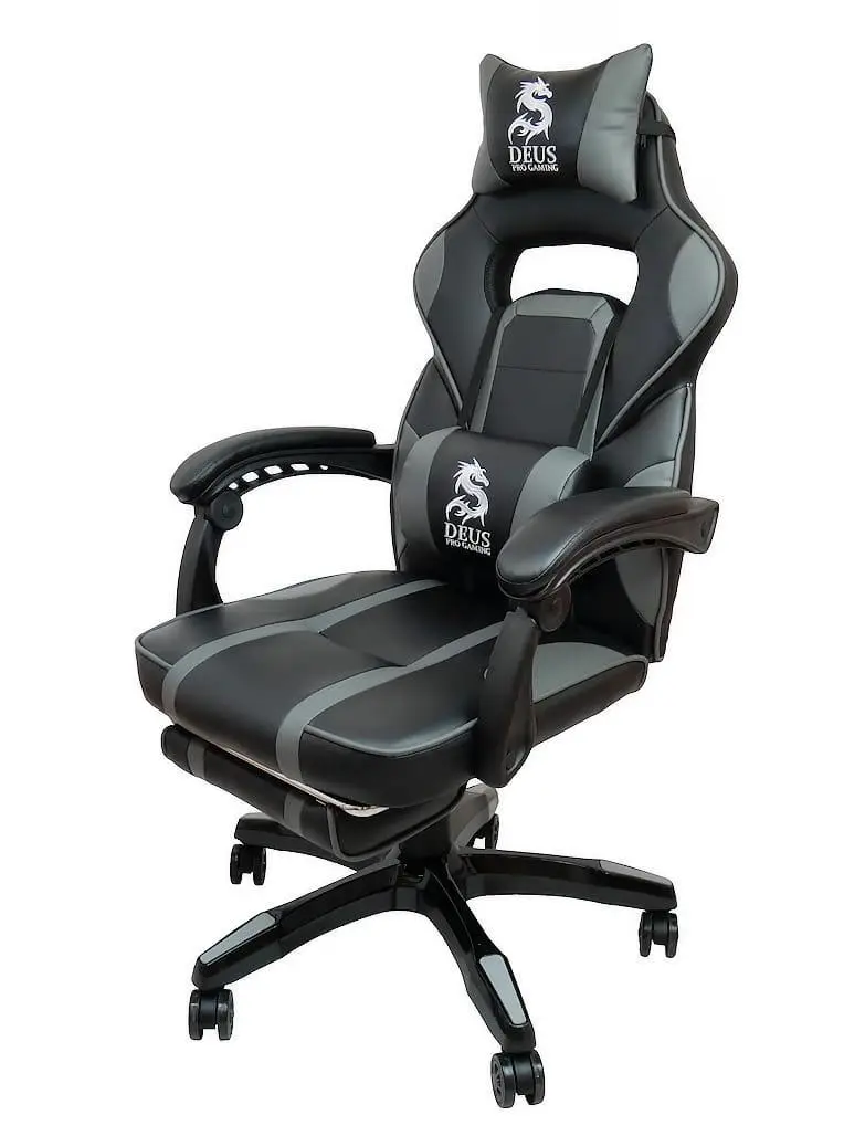 Кресло игровое Deus Large Черный/Серый (921) Кресло игровое Deus Large Черный/Серый (921)
