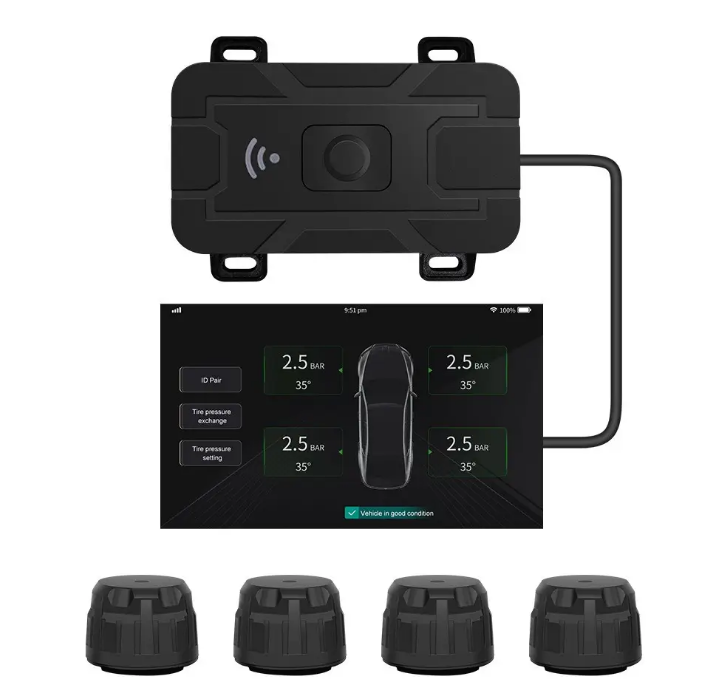 Система контроля давления в шинах TPMS для магнитол на Android/Careud H300-WF внешние датчики