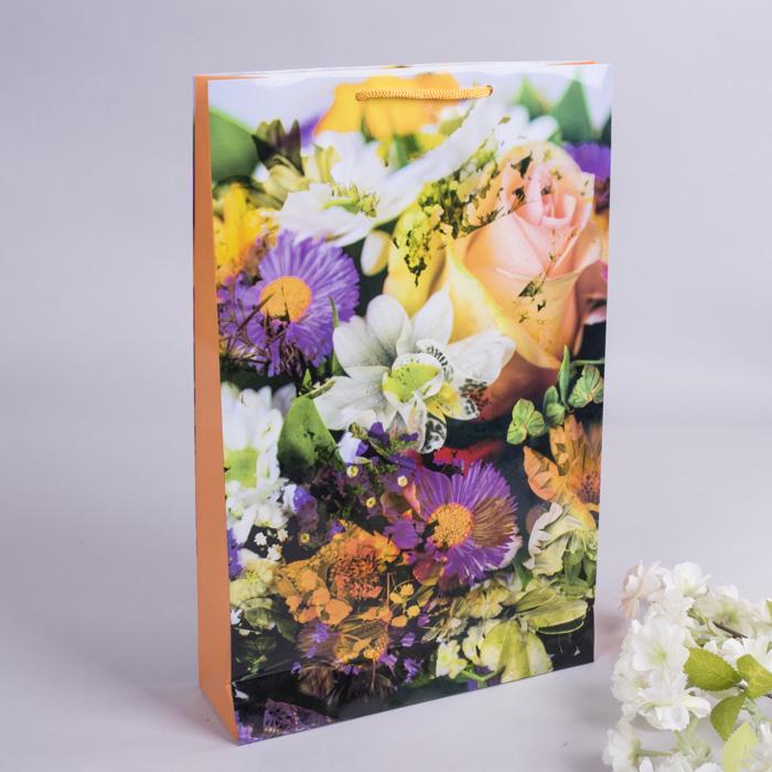 Подарочный пакет Цветы 25x38x8 (5432-17)