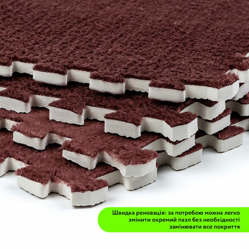 Коврик-пазл плюшевый Sticker Wall SW-00002082 30х30х1 см Коричневый (27050787) - фото 7 Коврик-пазл плюшевый Sticker Wall SW-00002082 30х30х1 см Коричневый (27050787) - фото 7