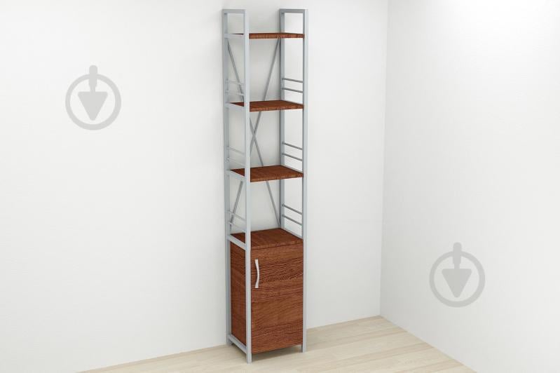 Этажерка 4/34 Ferrum-decor Серии Конект с тумбой  179x34x28 Серый ДСП Венге (FD1058)