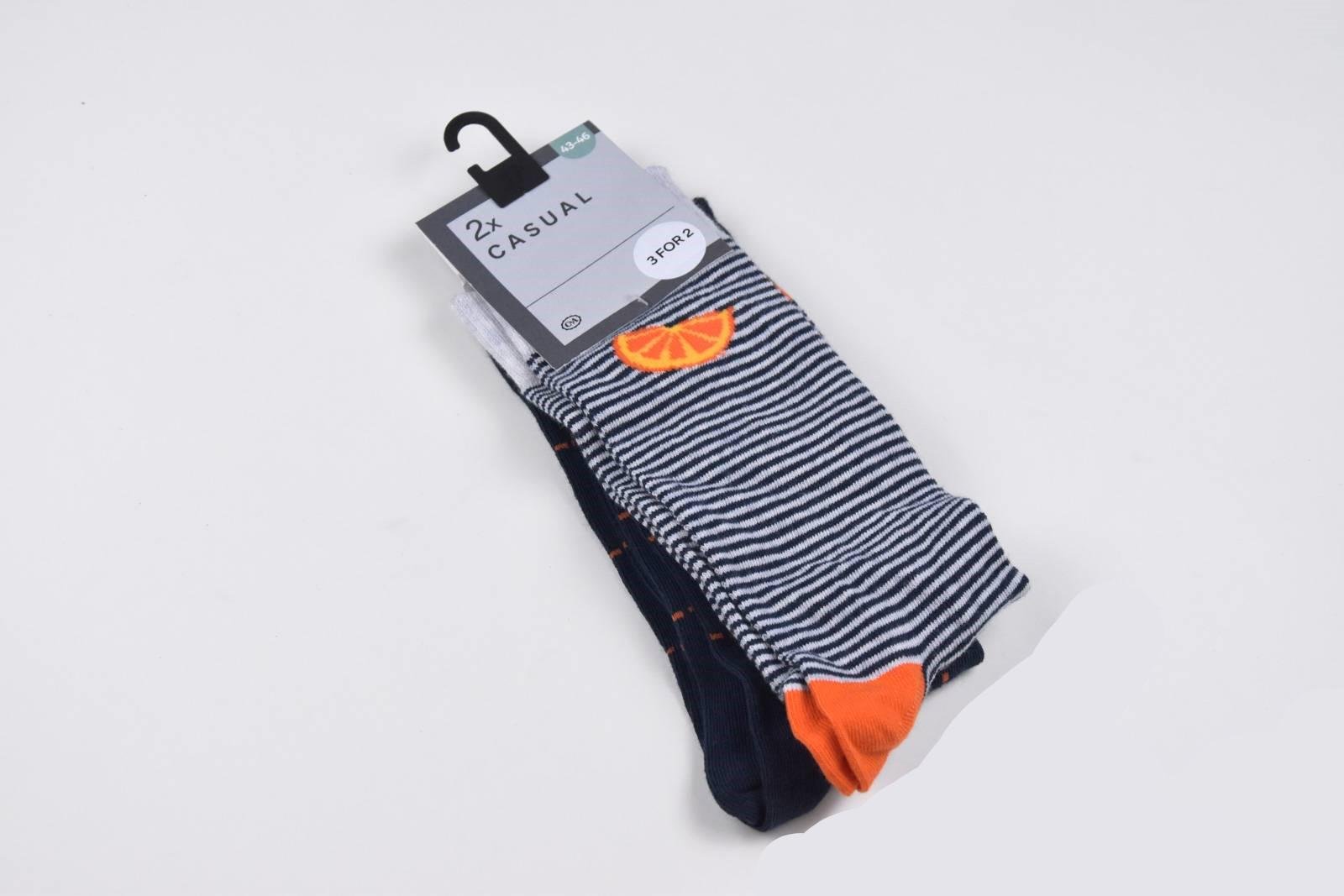 Шкарпетки C&A Смужка 2 пари р. 43-46 Темно-синій (9537164325507)