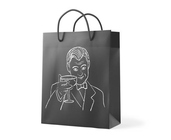 Пакет подарунковий Papadesign "Дякую за привід Бухнути" 35х25х9 см (29008280) - фото 2 Пакет подарунковий Papadesign "Дякую за привід Бухнути" 35х25х9 см (29008280) - фото 2