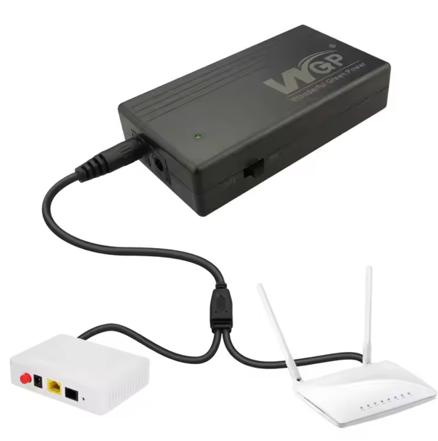 Джерелj безперебійного живлення WGP UPS 1202A MINI DC для wi-fi роутера на 2 пристрої 7800 mAh 5V/9V/12V (22905218)