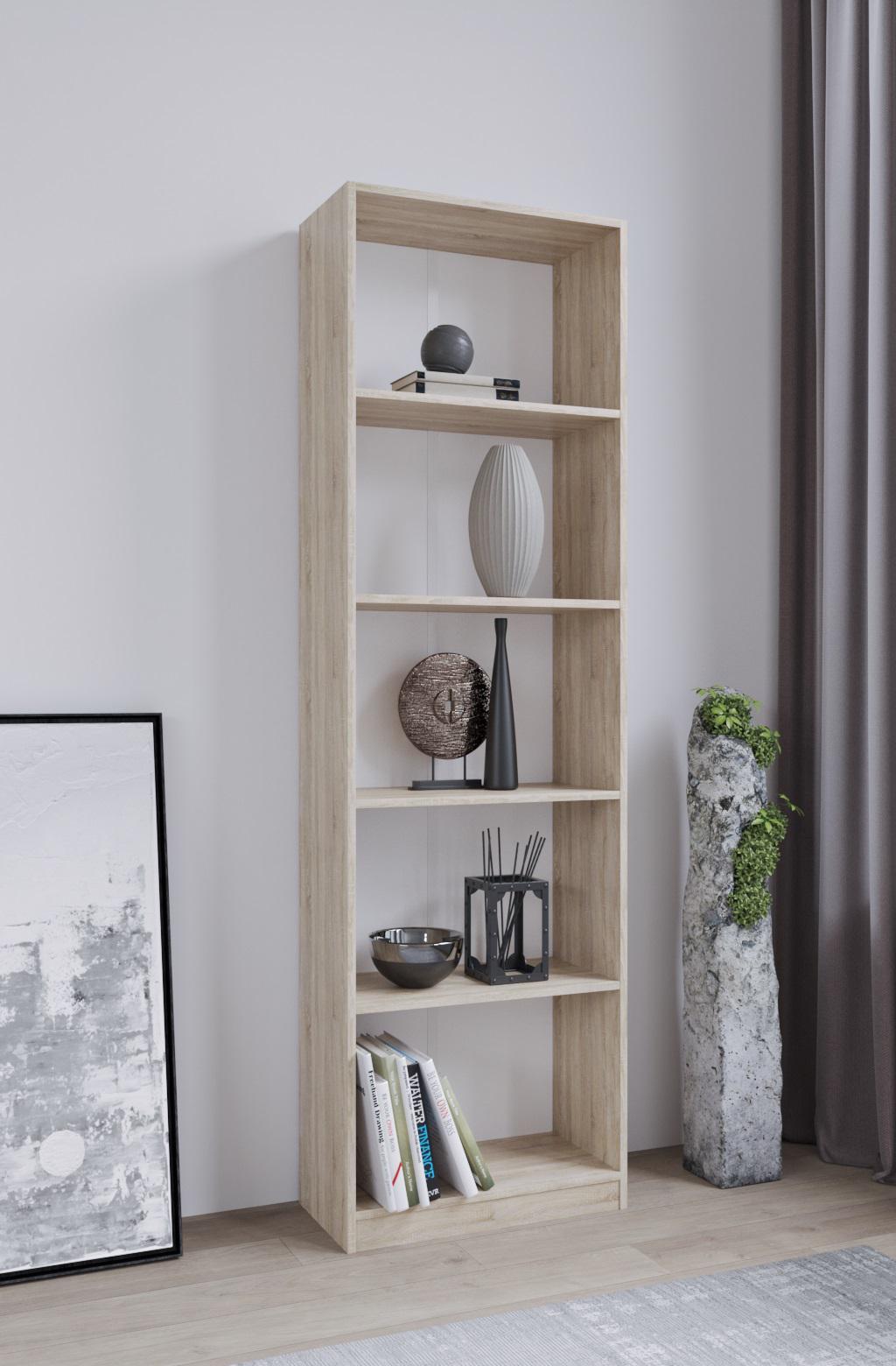 Стелаж підлоговий MEBLIBUD MODERN 200х60х30 см Дуб сонома - фото 2 Стелаж підлоговий MEBLIBUD MODERN 200х60х30 см Дуб сонома - фото 2