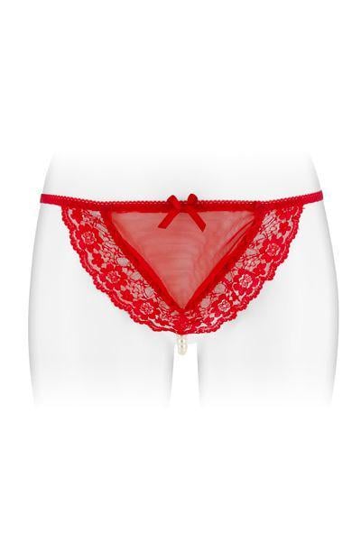 Трусики стрінги з перловою ниткою Fashion Secret KATIA Red