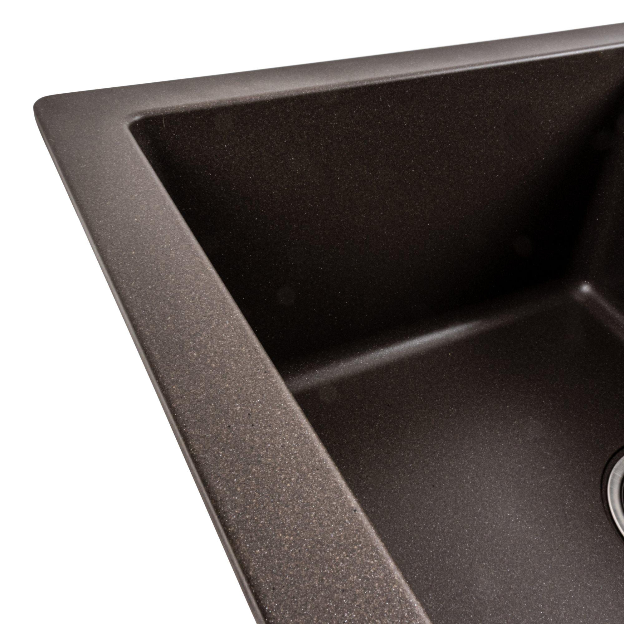 Мийка гранітна для кухні Platinum 7850W TOSKANA матова Темна скеля - фото 4