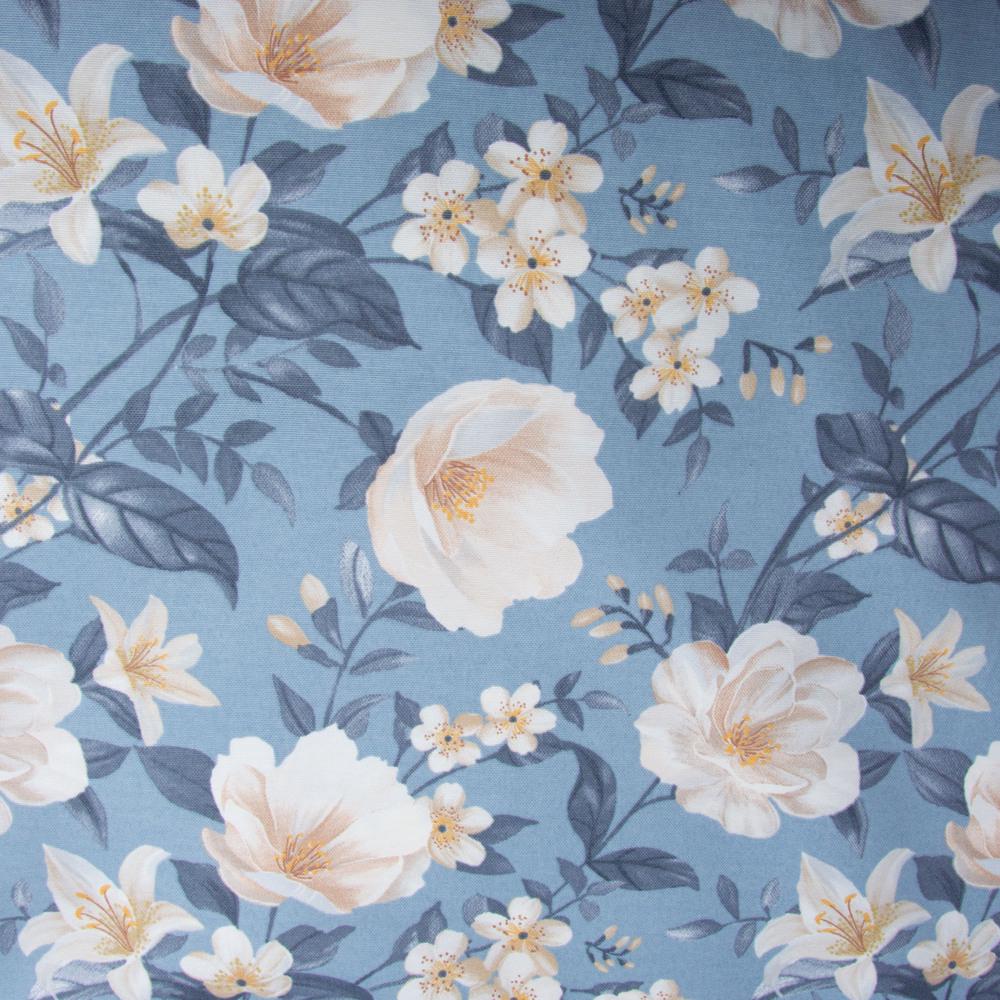 Тканина декоративна V-08 Лілія з водовідштовхувальним просоченням Денім (25540) - фото 5