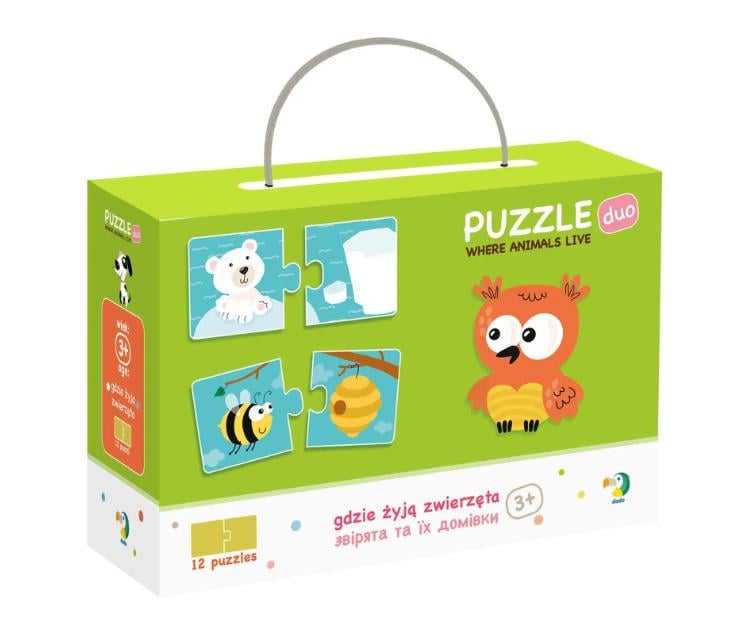 Пазл Dodo Зверята и их дома 2+ (300117)