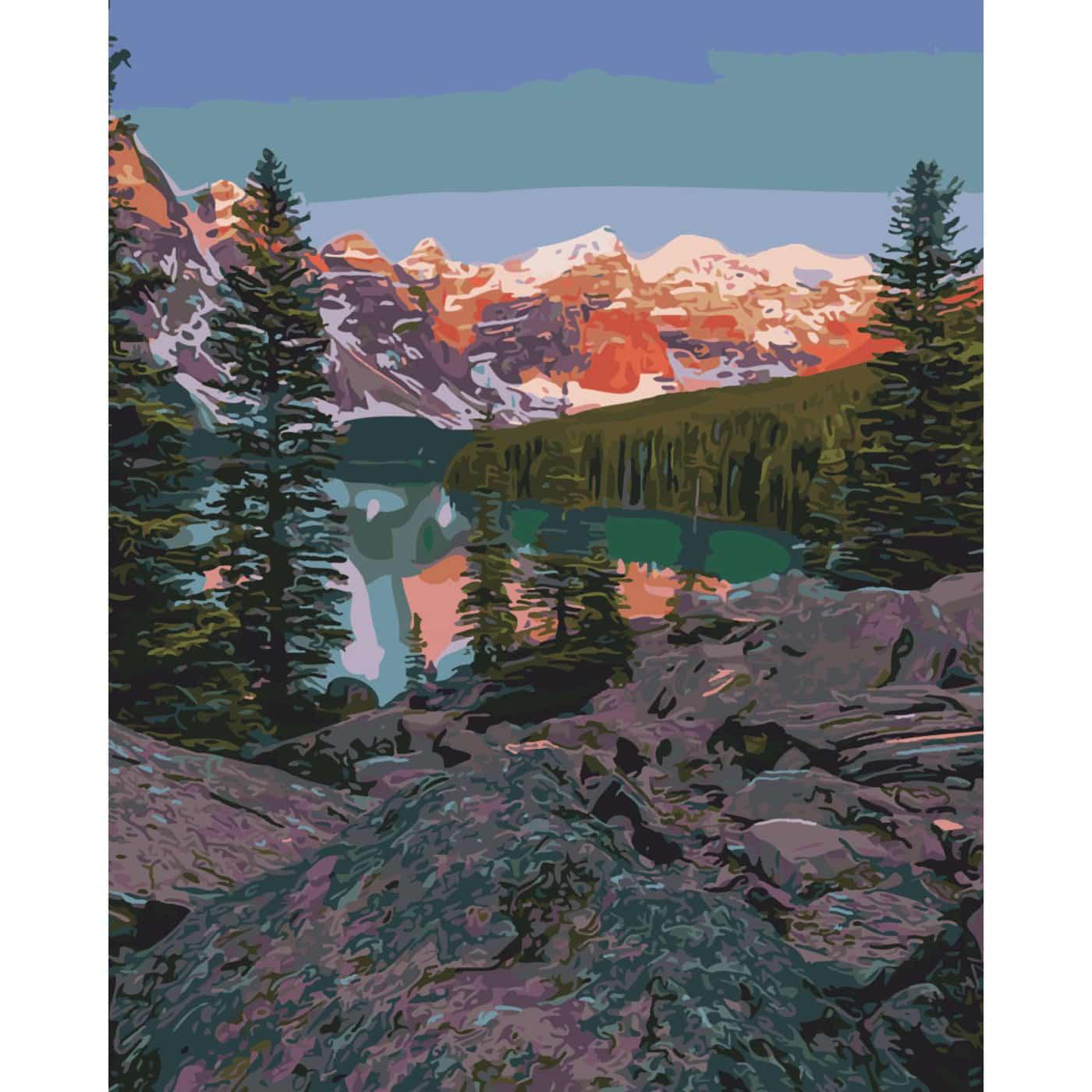 Картина по номерам Strateg Горный пейзаж 40х50 см (SY6461)