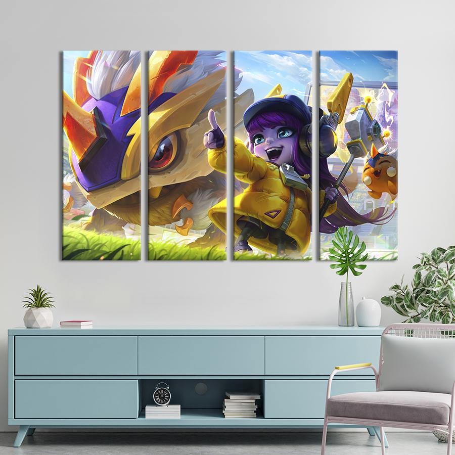 Картина на холсте Яркий постер League of Legends 149x93 см (1462-41)