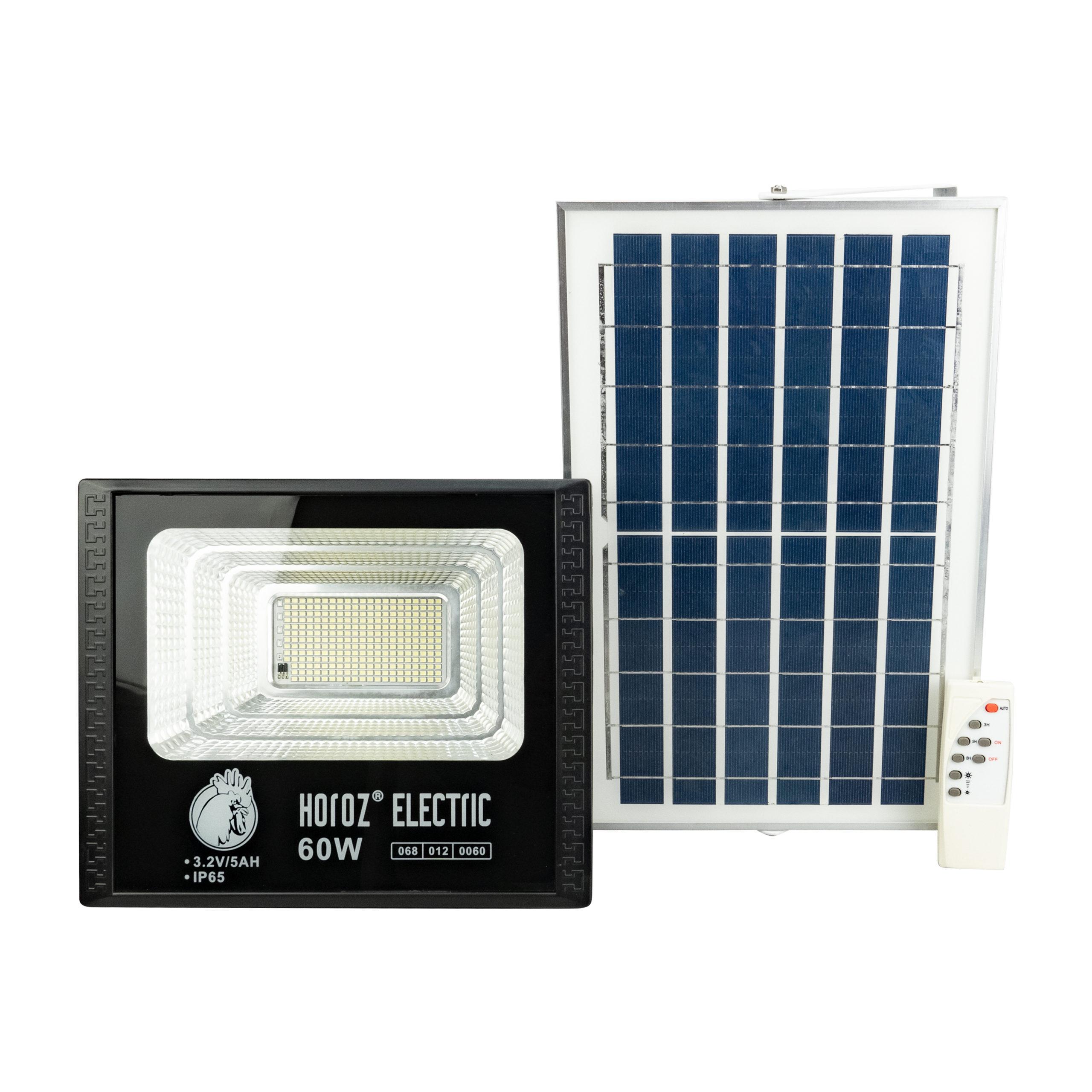 Прожектор светодиодный HOROZ ELECTRIC TIGER-60 на солнечной батарее 60W 6400K (27803224)