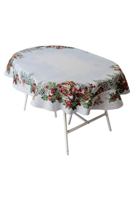 Скатертина гобеленова овальна Прованс Squirrel 135х240 см (41765)