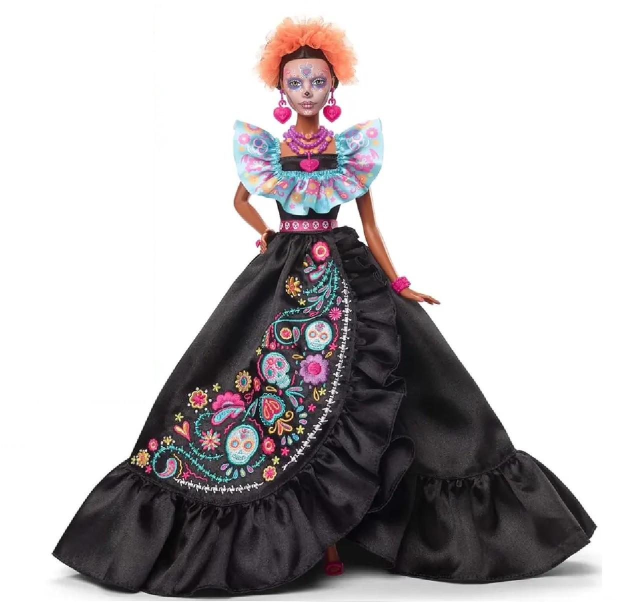 Лялька колекційна Барбі Діа де Муертос у чорній сукні 2024 (HRM72)