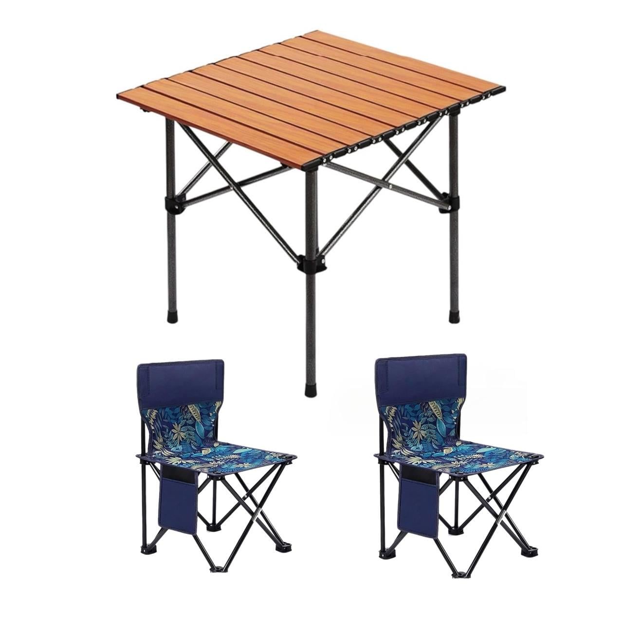 Комплект складной стол для пикника с 4 стульями Easy Camping EC-7842 Brown 53х55х50 см (784780548)