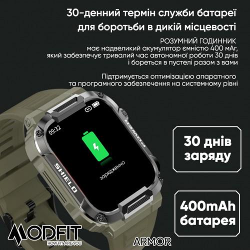 Смарт-часы Modfit Armor All Black Черный (1808623106) - фото 11