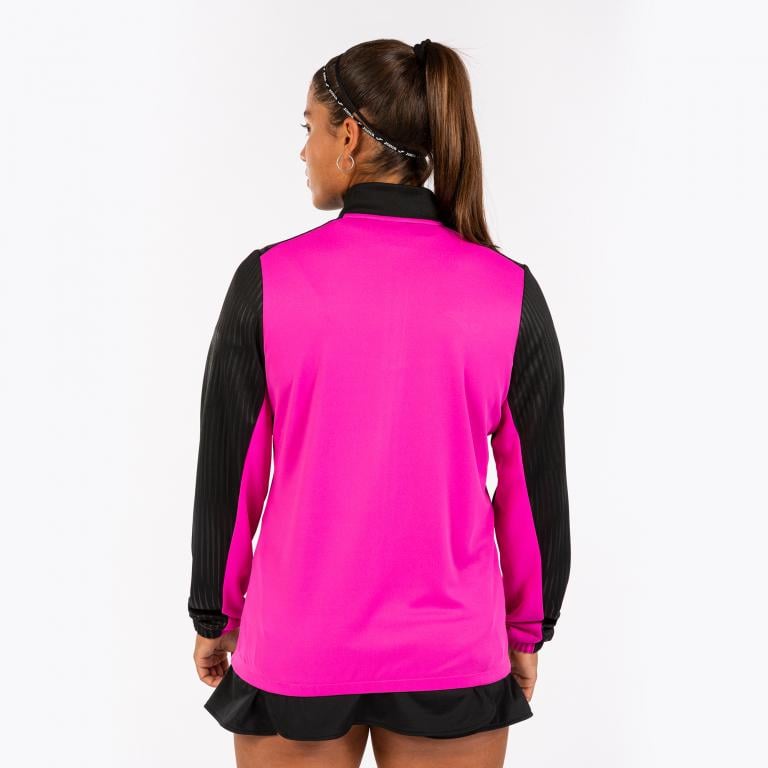 Олимпийка Joma 901645.030 Montreal Full Zip Sweatshirt S Fluor Pink/Black (8445456401940) - фото 2