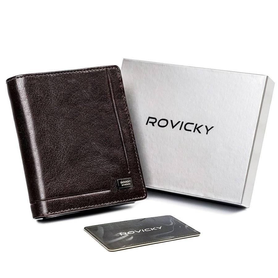 Портмоне мужское кожаное ROVICKY PC-106-BAR-6477 Brown