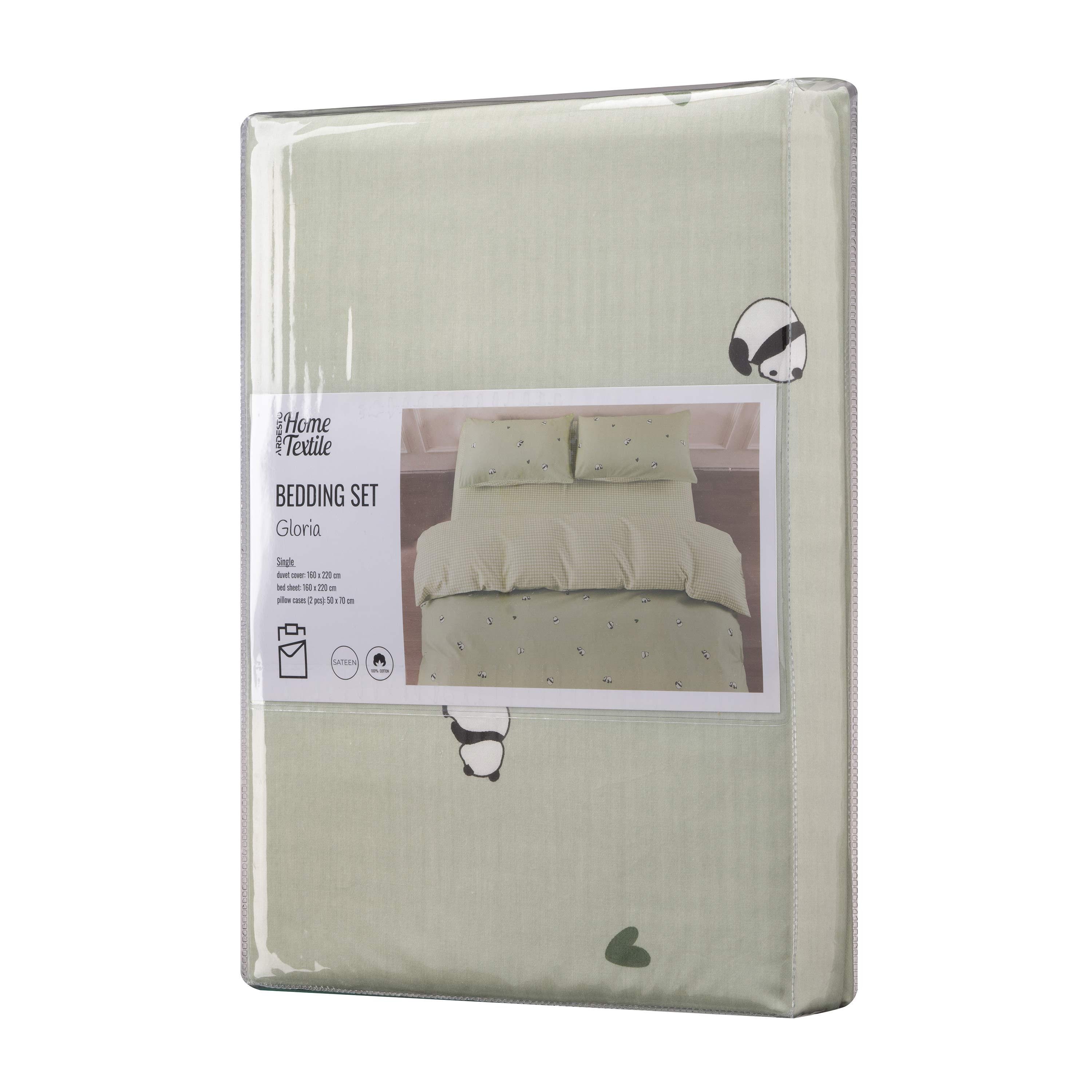 Комплект постільної білизни Ardesto ART1622PS Gloria Панди полуторний євро бавовна Зелений (965a6640) - фото 1 Комплект постільної білизни Ardesto ART1622PS Gloria Панди полуторний євро бавовна Зелений (965a6640) - фото 1