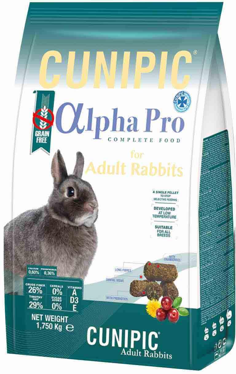 Корм для взрослых кроликов Cunipic Alpha Pro 1750 г (8437013149518)