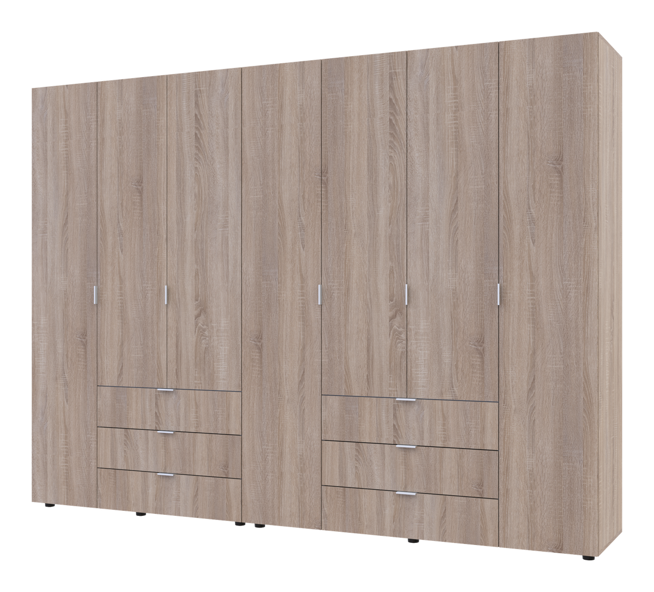 Шкаф для одежды Doros Гелар 2 шт. 271,2х49,5х203,4 см Сонома