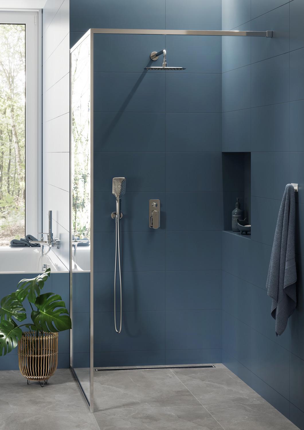 Душова стінка з тримачем Cersanit Larga Walk-in S932-137 120x200 см профиль Хром (250832) - фото 2 Душова стінка з тримачем Cersanit Larga Walk-in S932-137 120x200 см профиль Хром (250832) - фото 2