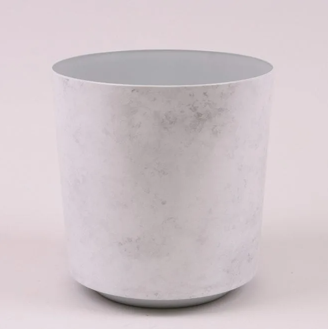 Горшок пластиковый Flora Solo IML marmur 19,5 см Белый (81317)