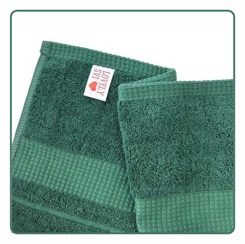 Набір рушників для ванної кімнати Lovely Svi Oxford Stripe жаккард 2 шт. 70х140 см Hunter green (261124) - фото 3