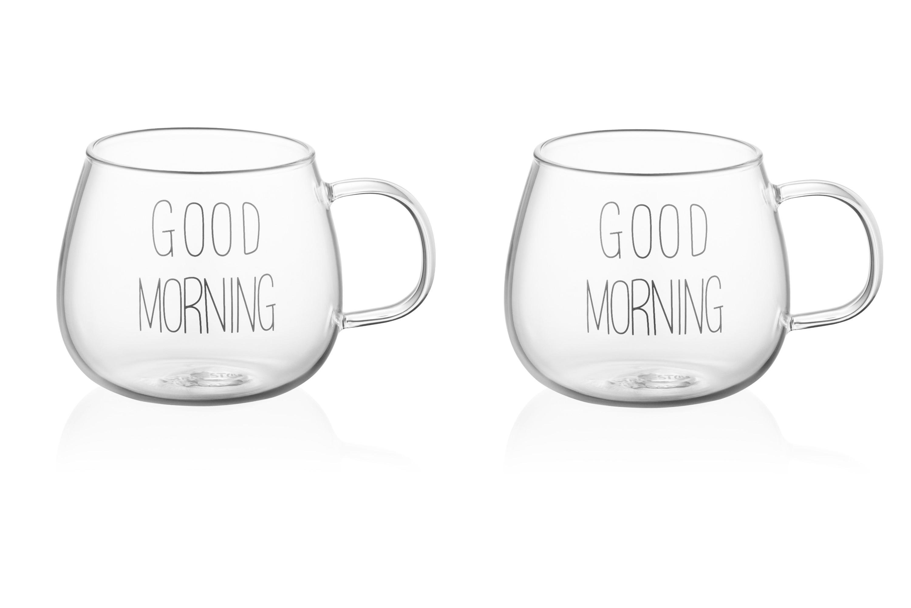 Набор чашек Ardesto AR2635GM Good Morning 350 мл 2 шт. Прозрачный (eea5e754)