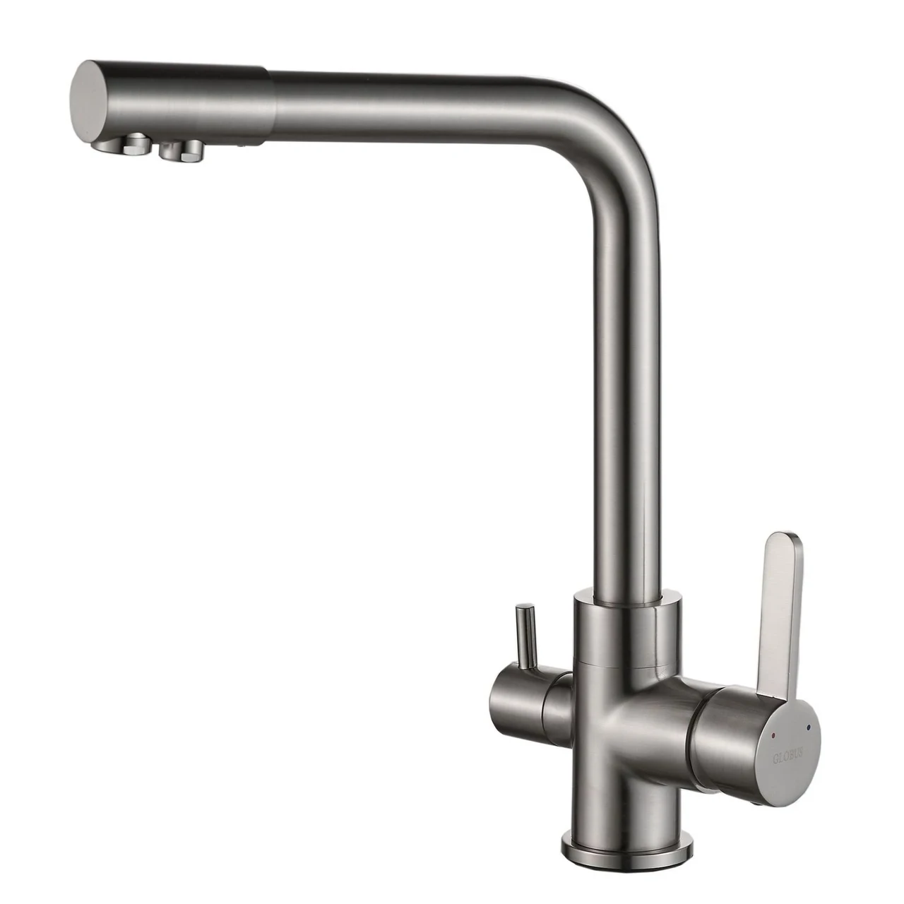 Смеситель для кухни под осмос Globus Lux LAZER GLLR-0444-8-STSTEEL (1000000598)