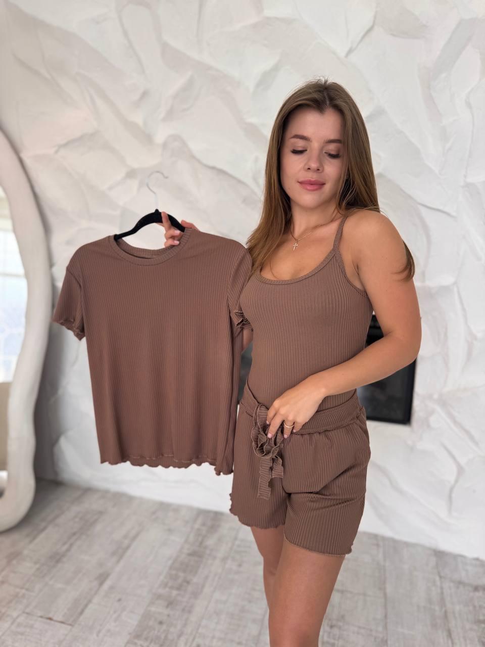 Пижама женская для дома M Капучино (Д-al-rub-25-0013-02) - фото 2