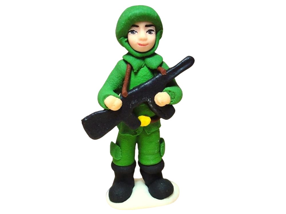 Цукрова прикраса для торта Солдат Піхотинець для військового