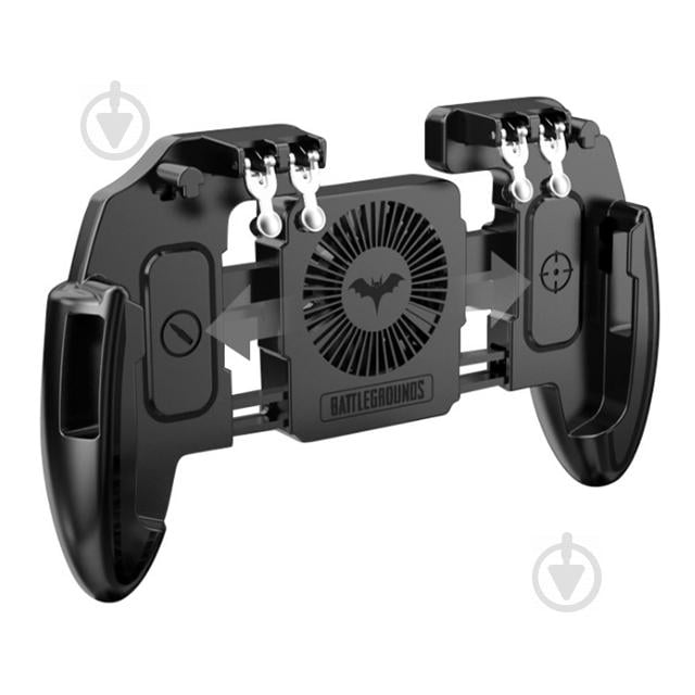 Беспроводной геймпад триггер для смартфонов Union PUBG Mobile M 11 с вентилятором и аккумулятором на 2000 mAh Черный (044)