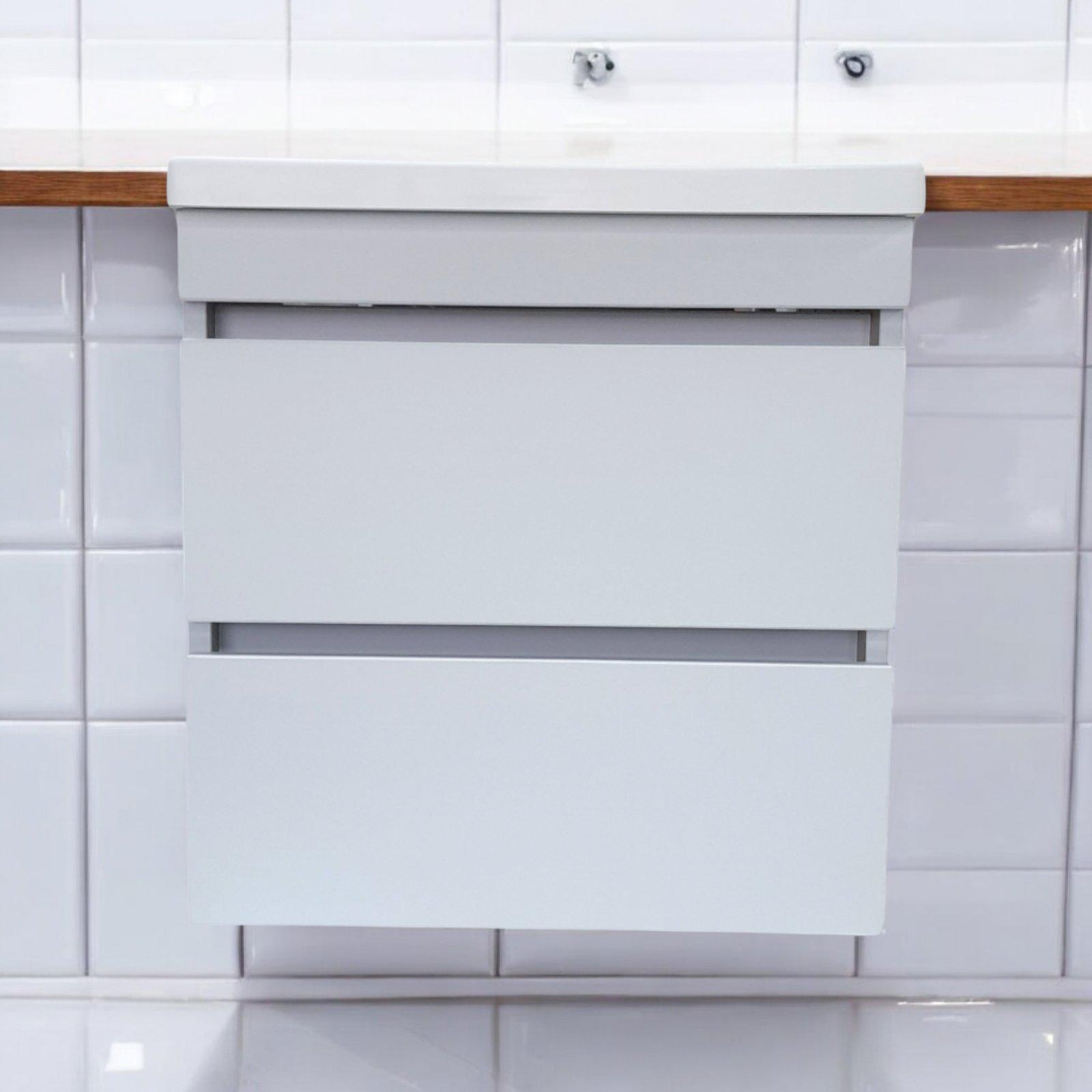 Тумба подвесная для ванной комнаты пластиковая Mikola-M Atlant 60 см White (2351) - фото 6 Тумба подвесная для ванной комнаты пластиковая Mikola-M Atlant 60 см White (2351) - фото 6