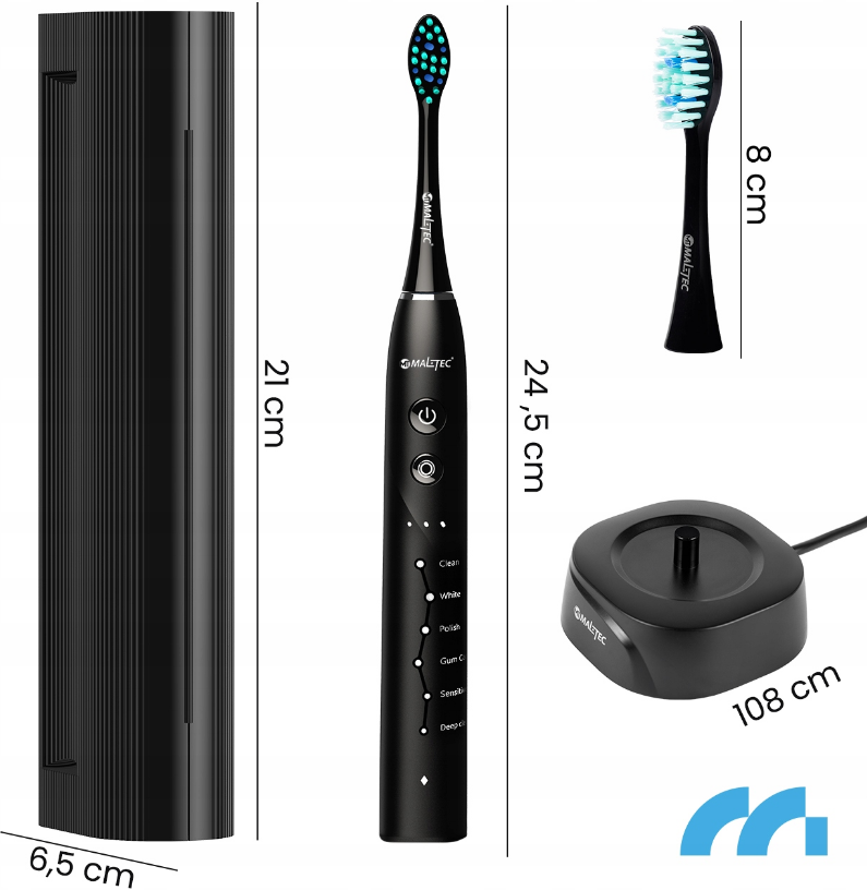 Зубна щітка ультразвукова Maltec Toothie X1 Black - фото 2 Зубна щітка ультразвукова Maltec Toothie X1 Black - фото 2