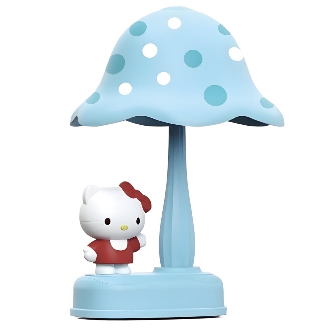 Настольная лампа Hello Kitty грибочек Голубой (339E) - фото 1 Настольная лампа Hello Kitty грибочек Голубой (339E) - фото 1