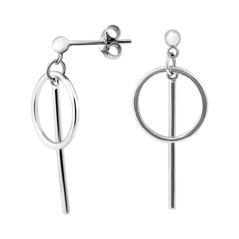 Серьги серебряные пусеты без камней