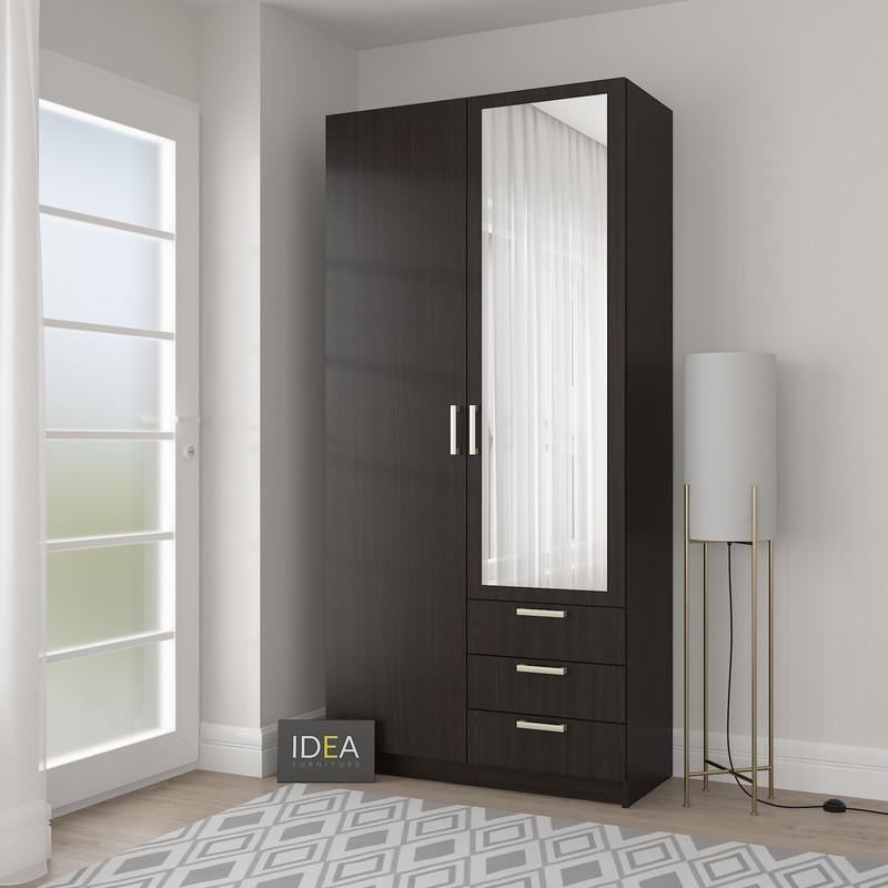 Шафа розпашна Idea із дзеркалом Д-117 Венге Темний (2129)