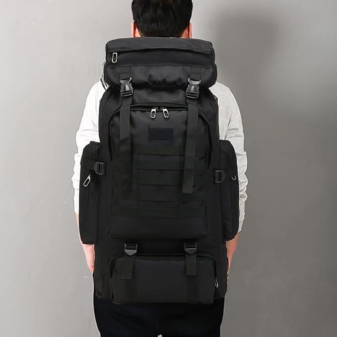 Рюкзак військовий водонепроникний 70-80 л Чорний (id_96786) - фото 2 Рюкзак військовий водонепроникний 70-80 л Чорний (id_96786) - фото 2