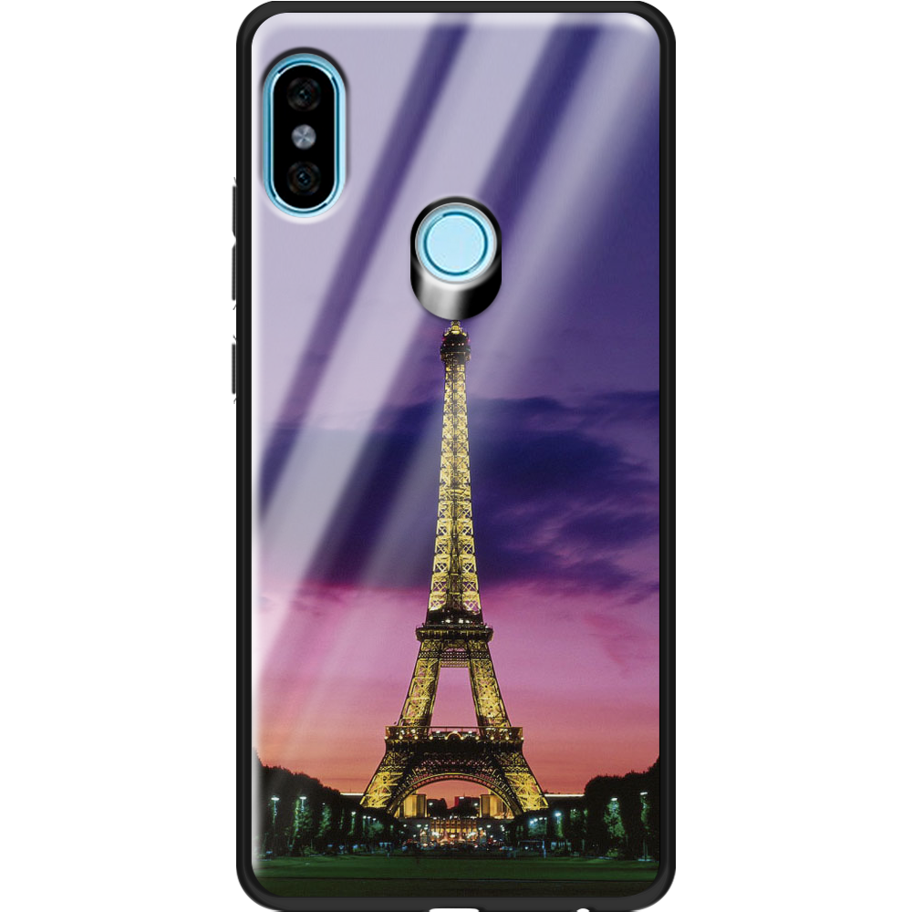 Чехол BoxFace Xiaomi Redmi Note 5 / Note 5 Pro Полночь в Париже Черный силикон со стеклом (32971-up964-37747)