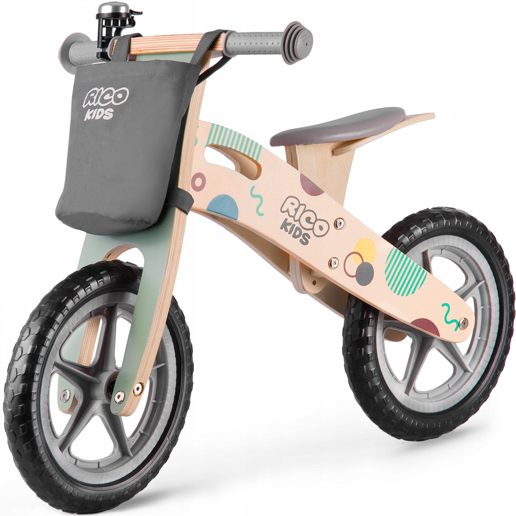 Біговел дерев'яний Ricokids RC-610 із сумкою та дзвінком (7610)