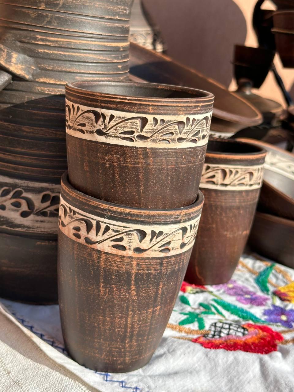 Набір столового посуду із червоної глини Шашличниця ангоб (2559284510) - фото 8