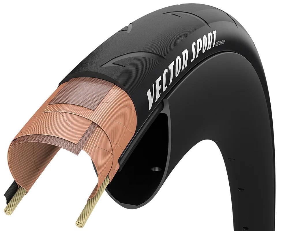 Покришка GoodYear 700x32 32-622 Vector Sport Tube Type 60tpi + Dual R Shield Folding Black